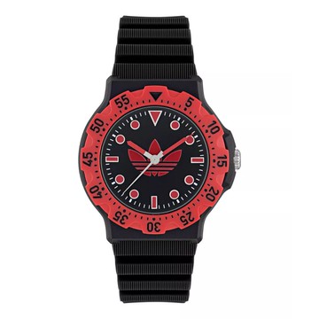 【ADIDAS 愛迪達】Discoverer Two 矽膠錶帶_AOSY25514_黑色_40mm