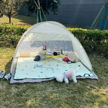 露營帳篷 秒開帳篷 自動帳篷 沙灘帳篷 簡易 便攜式 戶外帳篷沙灘草坪速開防曬免搭建便攜式家庭海邊隔熱免安裝
