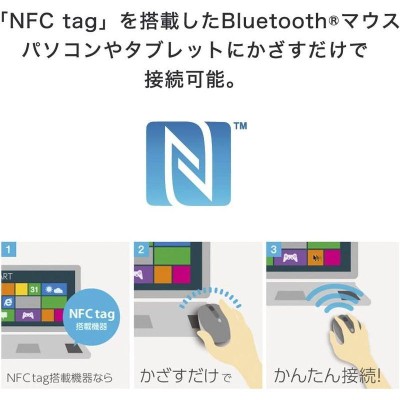 iBUFFALO Bluetooth3.0対応 BlueLEDマウス NFC tag搭載モデル ブラック