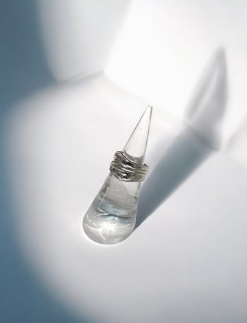 流光皺褶層次戒指