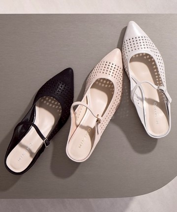 ✧HIMIKO✧優雅尖頭網紗穆勒鞋(651512)