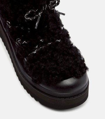 Tory Burch Mellow shearling and suede lace-up boots