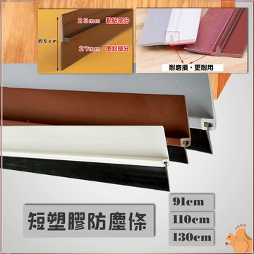 【居家生活】短塑膠防塵條 門底縫擋條（背膠）門底氣密條 密縫條 隔音條 門封條 塑膠條防撞條防蟲條