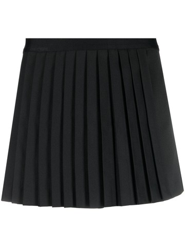 Maje - high-waist pleated skort - women - Polyester/Elastane/Cotton - 38 - Black