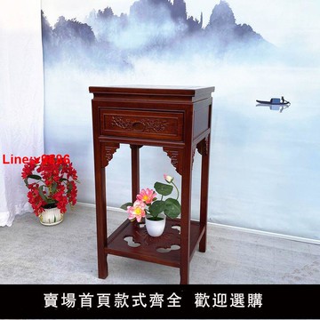 【台灣公司 超低價】全實木小方桌沙發側邊幾角幾榆木客廳四方小茶幾胡桃色新中式茶臺