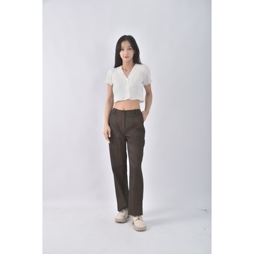 (M) jetezo高腰閃亮綠色長褲二手衣