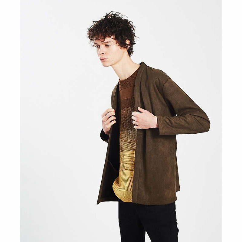 Abahouse ネオスウェード ボタンレス カーディガン メンズ カーキ 通販 Lineポイント最大get Lineショッピング