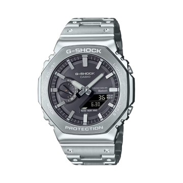 【CASIO 卡西歐】G-SHOCK 藍牙 太陽能電力 時尚耀黑 全金屬 八角形錶殼 GM-B2100SD-1A_44.4mm