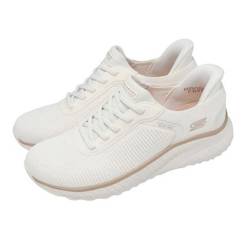 Skechers 休閒鞋 Bobs Squad Chaos Slip-Ins 女鞋 寬楦 白金 117497WWTGD