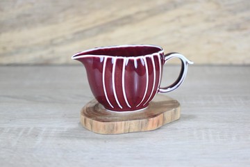 【送禮好物】180ml 石榴 銅紅釉 曲紋茶海 陶瓷名家葉敏祥作品