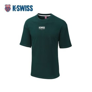 K-SWISS 短袖T恤 26SS TEE 21 M 短上衣 男短袖上衣 綠色 1013684-353