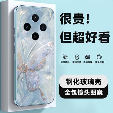 適用 vivo x200手機殼新款原創vivox200pro mini手機殼高級感女款鋼化玻璃防摔耐臟爆款藝術不撞殼奢華超好看