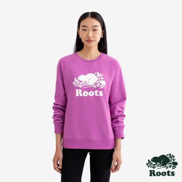 Roots女裝- ORIGINAL 圓領上衣 -淡莓紫