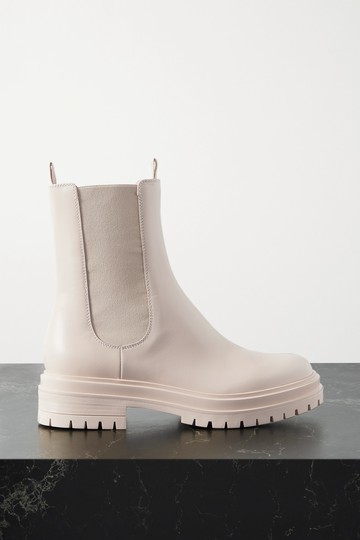 Gianvito Rossi - Chester Leather Chelsea Boots - Beige - IT39.5