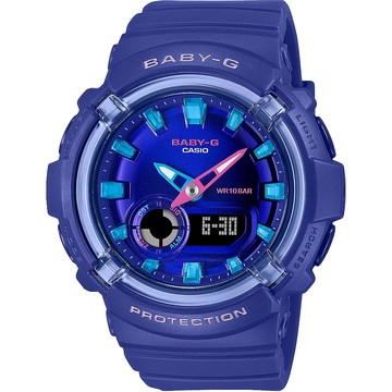 CASIO BABY-G 舞池霓虹燈雙顯手錶-紫x藍 BGA-280DN-2A