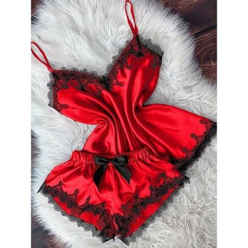 Strap lace sexy pajama set吊帶蕾絲花邊性感多色多碼睡衣套裝女