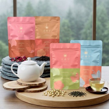 ［快速出貨］舒緩身心😎【京盛宇】花茶系列 10入茶包x1袋(茉莉花茶/桂香烏龍/玫瑰紅茶/菊花普洱)