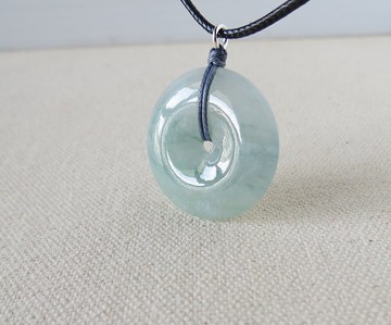 【金剛結】本命年【平安如意】飄花意境棉翡翠韓國蠟線項鍊SIH-15