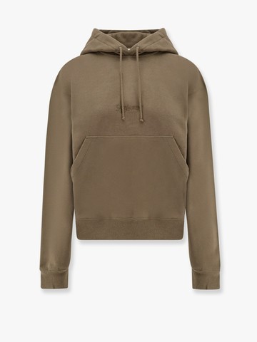 Cotton sweatshirt with logo embroidery - SAINT LAURENT - gender_Woman