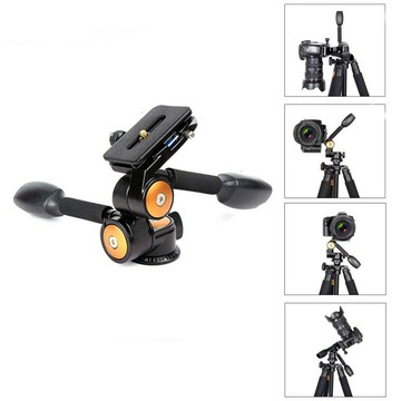 【EC數位】雙握把3D阻尼雲台雲台 Q-80 三維雲台 相機 攝影機 望遠鏡 水平儀 快拆雲台 Q80