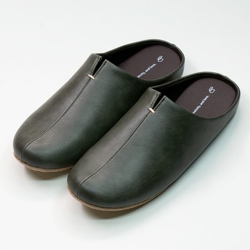 【日本室內鞋・獲國際設計獎】現貨 日本 Frontier 高質感室內拖鞋/灰綠 防滑拖鞋 合成皮革 日本原裝進口 熱賣中!