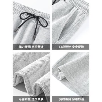 回力純棉短褲男夏季休閑運動透氣薄款男褲寬松大碼健身潮流五分褲