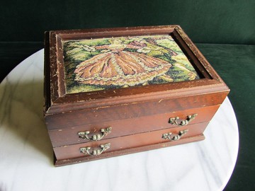 【老時光 OLD-TIME】早期台灣製二手木製珠寶盒