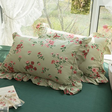 網紅ins純棉枕套夏季全棉枕頭套單人學生宿舍枕芯套48x74cm一對裝