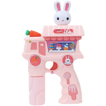 萌兔電動泡泡槍 小白兔 燈光 音樂 泡泡槍 自動泡泡機cf153629