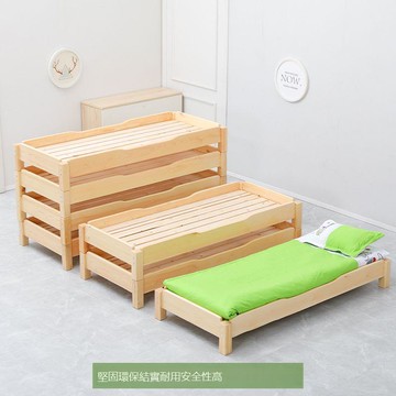 小學生午休床兒童午睡午睡疊疊床早教托班床實木單人床培訓班小床 b8082