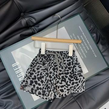 Healthy baby 兒童短褲親子款豹紋褲女童長褲夏季寶寶洋氣休閒褲冰垂百搭闊腿褲 女童短褲 兒童短褲  夏裝短褲