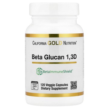 California Gold Nutrition, 藻源 β-葡聚糖 1,3D，120 粒素食膠囊（每粒 125 毫克）