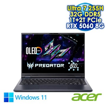 ACER Predator Helios Neo 14 PHN14-71-74GT 黑 14.5吋AI電競筆電 (WQXGA+ OLED 120Hz/Intel Ultra7