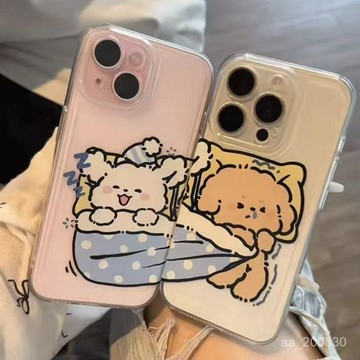 ✨限時下殺✨睡覺小狗適用蘋果16promax手機殻iPhone15pro情侶14全包13可愛7/8