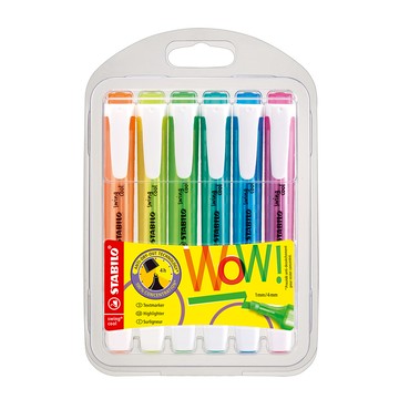 【STABILO】思筆樂 swing cool 樂酷螢光筆 6色組 / 盒 275/6-3