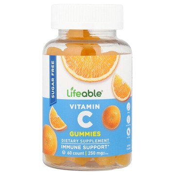 Lifeable, 維生素 C 軟糖，柑橘味，250 毫克，60 粒軟糖（每粒軟糖 125 毫克）