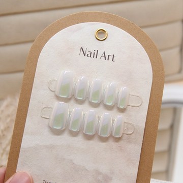 現貨 隔日配 追光貓眼穿戴甲 白月光穿戴甲片 可拆卸美甲片 貓眼美甲貼片清透指甲片 美甲 指甲片 分碼10片 庫柏醬萌選