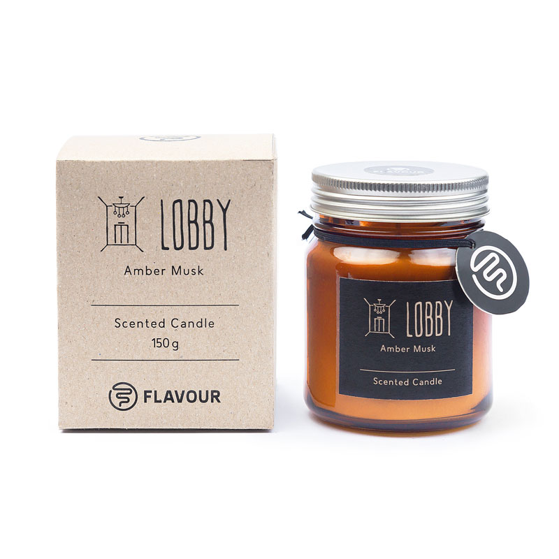 【FLAVOUR 香氛蠟燭】LOBBY 琥珀麝香調 香氛蠟燭 (150g)