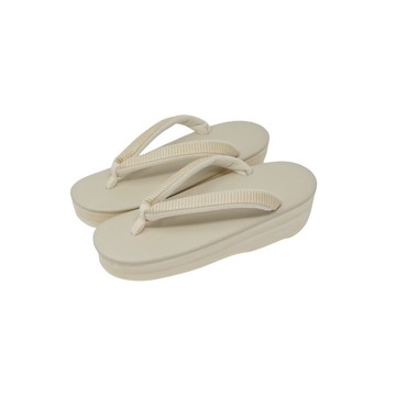 馬卡龍裝履EVA 正絹小紋染鼻緒 香草白