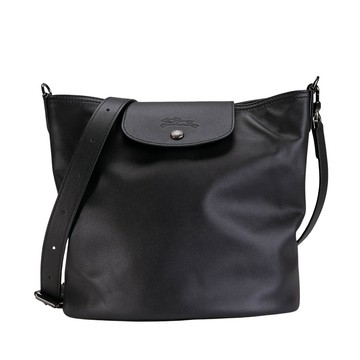 LONGCHAMP Le Pliage Xtra 皮革側背水桶包(黑色)