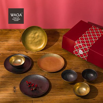 【WAGA】 WAGA 手捻鈦金 餐具禮盒｜八件組