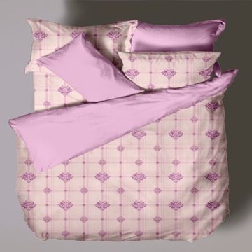 LAMINA  蘇格蘭(粉) 雙人 100%純棉床包枕套三件組