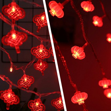 新年裝飾 燈籠 中國結 新年佈置 聖誕燈串  雪人 老人 聖誕燈 裝飾燈( 棉球燈 聖誕燈 裝飾燈  聖誕布置  燈串 漫婚禮生日兒童房間佈置 聖誕串燈 ) WallFree窩自在