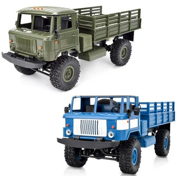 頑皮龍WPL 遙控模型車 軍卡1:16四驅攀爬遙控車嘎斯模型玩具B24【益三和】可開發票