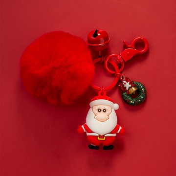 卡通鑰匙扣掛件創意個性汽車鏈書包鎖匙圈環包包掛飾 圣誕節禮物