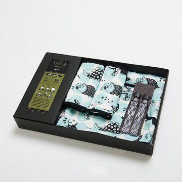 紗布巾禮盒 | 藍搖滾恐龍 (彌月禮盒 新生兒禮盒)