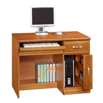 【MUNA 家居】希爾達樟木色實木3.2尺書桌(下座)(另有電腦桌)3.2尺電腦桌(下座)