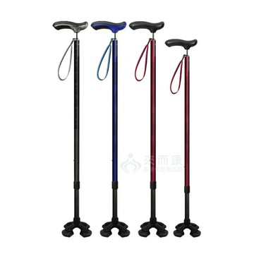 週年慶 來而康  Sinano 健樂福 醫療用手杖 (未滅菌) 輕量好握 凝膠 四點杖 鋁合金 伸縮 拐杖 四腳拐 手杖 日本製