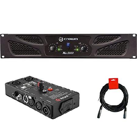 Crown Audio XLi 3500 Stereo Power Amplifier Bundle with Kopul CBT-12-12-in-1 Cable Tester, and XLR-XLR Cable