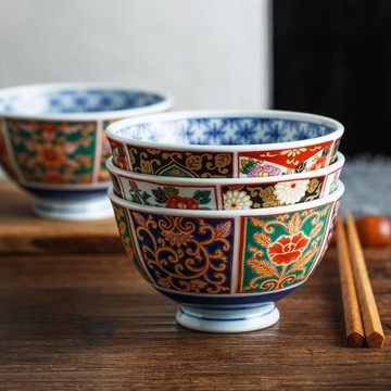 日本進口碗陶瓷米飯碗日式餐具家用小碗飯碗吃飯碗復古禮盒套裝